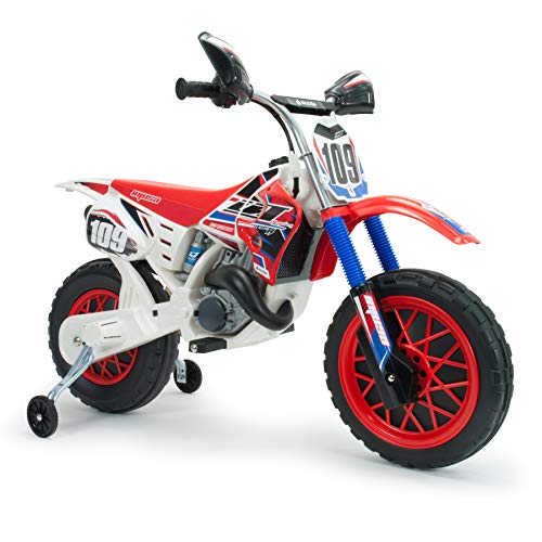 INJUSA - Moto Cross CR a BaterĆa de 6V con Bandas de Goma en la Rueda Motriz y Acelerador en PuƱo Recomendada a NiƱos +3 AƱos INJUSA - Moto Cross CR a BaterĆa de 6V con Bandas de Goma en la Rueda Motriz y Acelerador en PuƱo Recomendada a NiƱos +3 AƱos