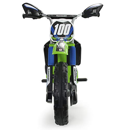 INJUSA - Moto Cross Kawasaki a BaterĆa 6V Licenciada con Acelerador en PuƱo y Bandas de Goma en Las Ruedas Recomendada a NiƱos +3 AƱos INJUSA - Moto Cross Kawasaki a BaterĆa 6V Licenciada con Acelerador en PuƱo y Bandas de Goma en Las Ruedas Recomendada a NiƱos +3 AƱos