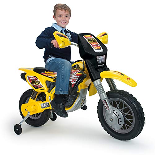 INJUSA - Moto Cross Thunder Max a Batería 12V con Acelerador en Puño y Bandas de Goma en las Ruedas Recomendada a Niños +3 Años INJUSA - Moto Cross Thunder Max a Batería 12V con Acelerador en Puño y Bandas de Goma en las Ruedas Recomendada a Niños +3 Años