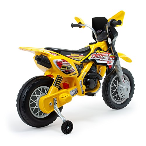 INJUSA - Moto Cross Thunder Max a Batería 12V con Acelerador en Puño y Bandas de Goma en las Ruedas Recomendada a Niños +3 Años INJUSA - Moto Cross Thunder Max a Batería 12V con Acelerador en Puño y Bandas de Goma en las Ruedas Recomendada a Niños +3 Años