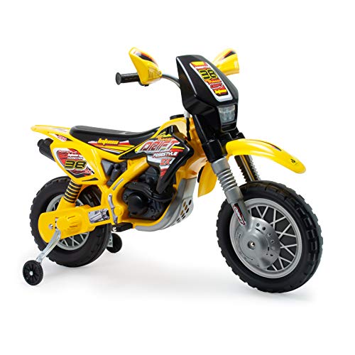 INJUSA - Moto Cross Thunder Max a Batería 12V con Acelerador en Puño y Bandas de Goma en las Ruedas Recomendada a Niños +3 Años INJUSA - Moto Cross Thunder Max a Batería 12V con Acelerador en Puño y Bandas de Goma en las Ruedas Recomendada a Niños +3 Años