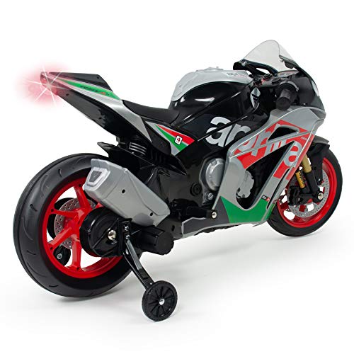 INJUSA – Moto Racing Aprilia 12V con Licencia Oficial de Marca con Luces y Sonidos y Acelerador en Puño Recomendada a Niños +3 Años INJUSA – Moto Racing Aprilia 12V con Licencia Oficial de Marca con Luces y Sonidos y Acelerador en Puño Recomendada a Niños +3 Años