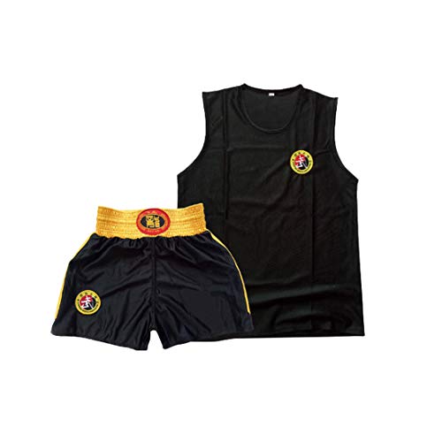 Inlefen Niños Sanda Clothing Boys & Girls Adult Set de Boxeo Pantalones Cortos de Boxeo Muay Thai Clothing Artes Marciales Entrenamiento Wear Sportswear