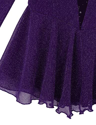 inlzdz Maillot de Patinaje Artística sobre Hielo para Niña Brillantes Vestido de Danza Ballet Manga Larga Gimnasia Disfraz de Actuación Escénica Púpura 7-8 Años inlzdz Maillot de Patinaje Artística sobre Hielo para Niña Brillantes Vestido de Danza Ballet Manga Larga Gimnasia Disfraz de Actuación Escénica Púpura 7-8 Años