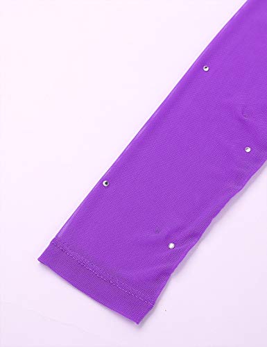 inlzdz Vestido de Patinaje Artistico Niñas Manga Larga Mailot de Ballet Leotardo de Gimnasia Ritmica de Gasa Body de Danza con Falda de Bailarina Dancewear Morado 8 Años inlzdz Vestido de Patinaje Artistico Niñas Manga Larga Mailot de Ballet Leotardo de Gimnasia Ritmica de Gasa Body de Danza con Falda de Bailarina Dancewear Morado 8 Años