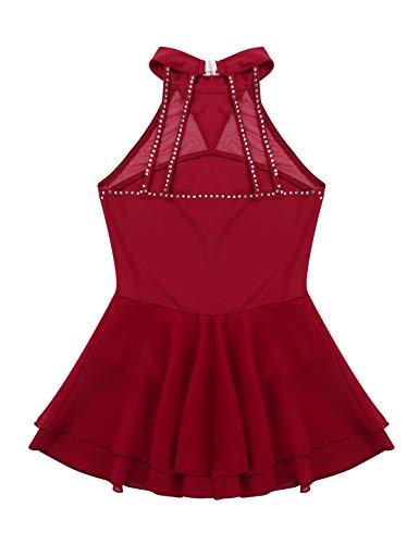 inlzdz Vestido Patinaje Artistico Maillot para Niña Traje Deportiva Elástica de Patinaje Maillots de Danza Ballet con Falda Irregular 6-14 Años Burdeos 14 años inlzdz Vestido Patinaje Artistico Maillot para Niña Traje Deportiva Elástica de Patinaje Maillots de Danza Ballet con Falda Irregular 6-14 Años Burdeos 14 años