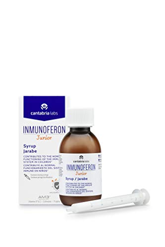 Inmunoferon Junior Jarabe - Complemento Alimenticio, Refuerza el Sistema Inmunológico, Ayuda a las Defensas, Sin Gluten, Sin Lactosa ni Proteína de Leche de Vaca, 150ml Inmunoferon Junior Jarabe - Complemento Alimenticio, Refuerza el Sistema Inmunológico, Ayuda a las Defensas, Sin Gluten, Sin Lactosa ni Proteína de Leche de Vaca, 150ml