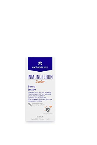 Inmunoferon Junior Jarabe - Complemento Alimenticio, Refuerza el Sistema Inmunológico, Ayuda a las Defensas, Sin Gluten, Sin Lactosa ni Proteína de Leche de Vaca, 150ml