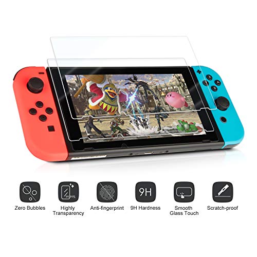 innoAura 11 en 1 Kit accesorios para Nintendo Switch, con funda de transporte, Estuche De Juegos, funda de TPU, fundas para controles Joy Con, tapas para Joystick y protector de pantalla
