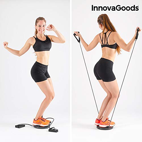 InnovaGoods Disco Giratorio de Cardio con Guía de Ejercicios, Unisex Adulto, Negro, Talla Única