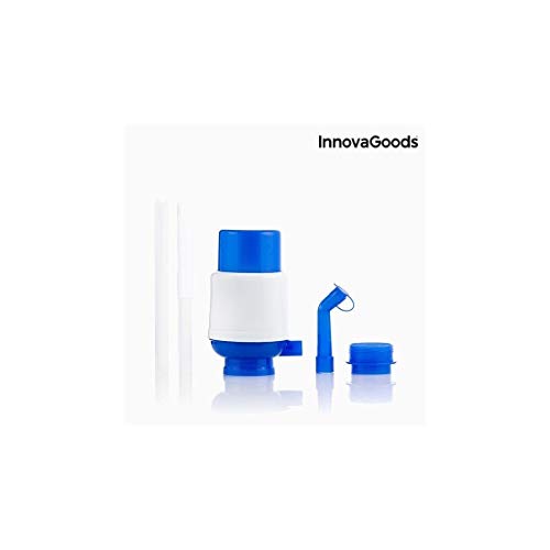 InnovaGoods Dispensador de Agua para Garrafas, Polipropileno, Blanco/Azul, 16.5x8x18 cm