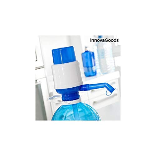 InnovaGoods Dispensador de Agua para Garrafas, Polipropileno, Blanco/Azul, 16.5x8x18 cm