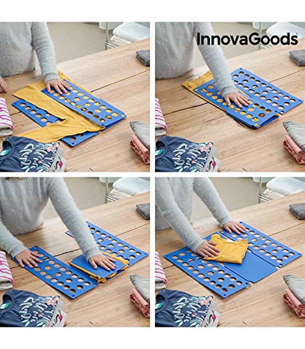 InnovaGoods Doblador de Ropa Infantil, PP, Azul, 40x16x1 cm