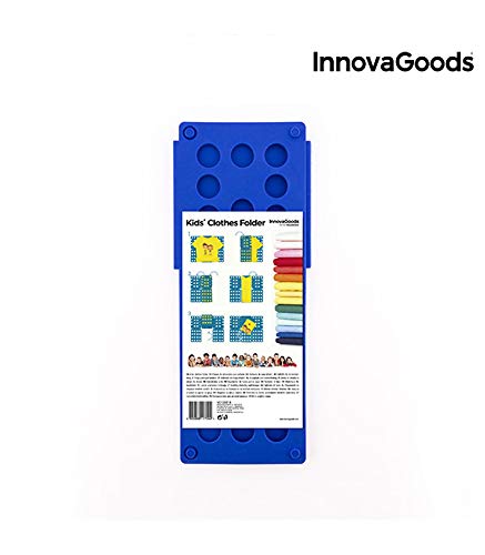 InnovaGoods Doblador de Ropa Infantil, PP, Azul, 40x16x1 cm