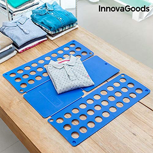 InnovaGoods Doblador de Ropa, Polipropileno, Azul, 24x59x3 cm