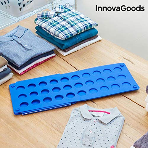 InnovaGoods Doblador de Ropa, Polipropileno, Azul, 24x59x3 cm