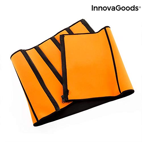 InnovaGoods Faja Reductora Deportiva con Efecto Sauna Adelgazante, Adultos Unisex, Naranja, Ajustable 68-94 cm InnovaGoods Faja Reductora Deportiva con Efecto Sauna Adelgazante, Adultos Unisex, Naranja, Ajustable 68-94 cm