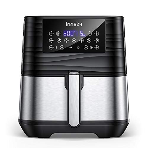 Innsky 5,5L 1700W freidora sin Aceite con 7 programas + función de Inicio diferido, Panel LED, Temperatura y tiempo ajustable. Freidora Aire caliente con libro de Recetas Sin BPA ni PFOA, Regalo ideal Innsky 5,5L 1700W freidora sin Aceite con 7 programas + función de Inicio diferido, Panel LED, Temperatura y tiempo ajustable. Freidora Aire caliente con libro de Recetas Sin BPA ni PFOA, Regalo ideal