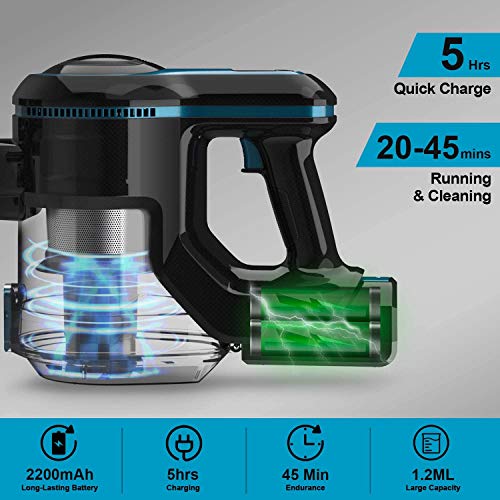 INSE Aspirador Sin Cable, 4 en 1 Vertical Escopa y de Mano Aspirador Escoba Sin Cable, Autonomía hasta 45min, Filtración de 3 Etapas, Capacidad 1.2L, Gran Cepillo Motorizado, Luz LED INSE Aspirador Sin Cable, 4 en 1 Vertical Escopa y de Mano Aspirador Escoba Sin Cable, Autonomía hasta 45min, Filtración de 3 Etapas, Capacidad 1.2L, Gran Cepillo Motorizado, Luz LED