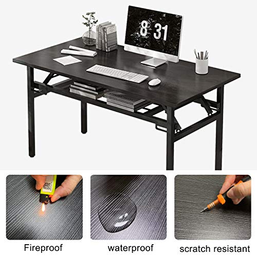 Insputer Mesa de Escritorio Plegable portátil para computadora Escritorio Plegable para Estudiantes 80 x 40 x 75 cm Escritorio Plegable para computadora portátil No Requiere ensamblaje Negro