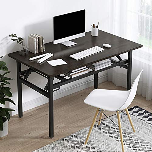 Insputer Mesa de Escritorio Plegable portátil para computadora Escritorio Plegable para Estudiantes 80 x 40 x 75 cm Escritorio Plegable para computadora portátil No Requiere ensamblaje Negro