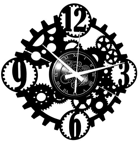 Instant Karma Clocks Reloj de Pared de Vinilo Gothic Steampunk Engranajes