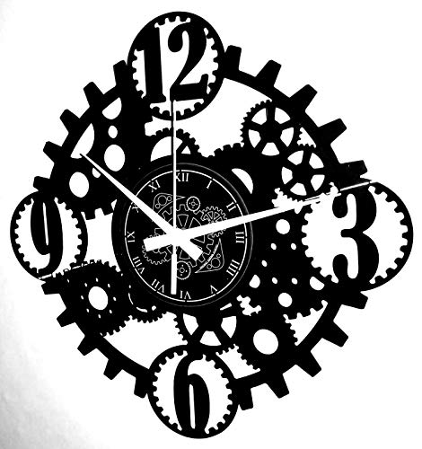 Instant Karma Clocks Reloj de Pared de Vinilo Gothic Steampunk Engranajes