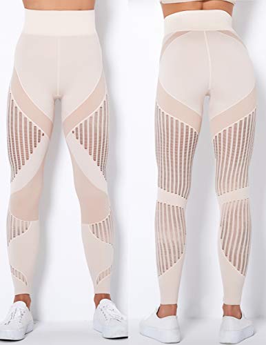 INSTINNCT Legging Sport Femme Sexy Pantalon Yoga Sans Couture Confortable Elastique Taille Haute Amincissant Pantalon de Sport Slim Pour Gym Fitness