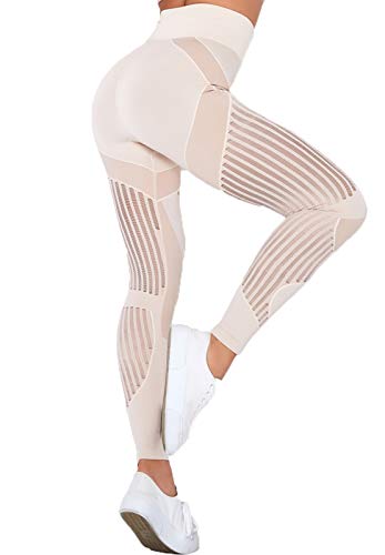 INSTINNCT Legging Sport Femme Sexy Pantalon Yoga Sans Couture Confortable Elastique Taille Haute Amincissant Pantalon de Sport Slim Pour Gym Fitness