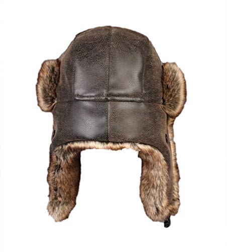 Insun Unisexo Gorros de Aviador Gorro de Cuero Sintético Invierno con Orejeras Anti Viento Impermeable Marrón XL Circunferencia del Sombrero 60cm Insun Unisexo Gorros de Aviador Gorro de Cuero Sintético Invierno con Orejeras Anti Viento Impermeable Marrón XL Circunferencia del Sombrero 60cm