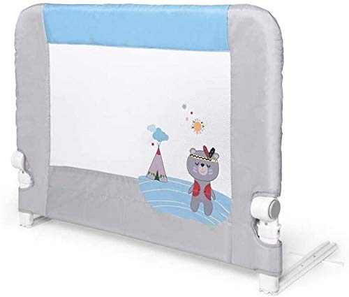 INTERBABY - Barrera de cama Abatible 90 cm Indio Azul