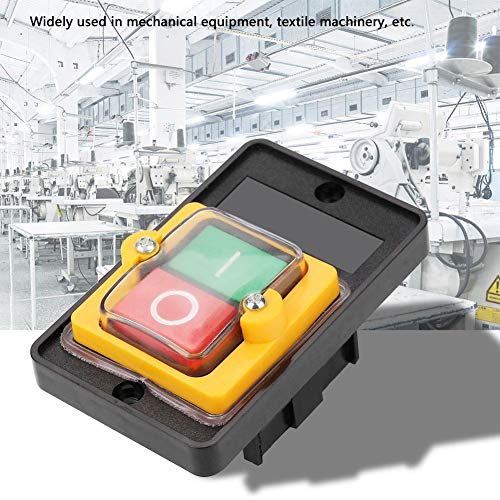 Interruptor de botón pulsador, AC220V / 380V 10A Interruptor de botón de encendido/apagado a prueba de agua sin caja para equipo mecánico Interruptor de botón pulsador, AC220V / 380V 10A Interruptor de botón de encendido/apagado a prueba de agua sin caja para equipo mecánico