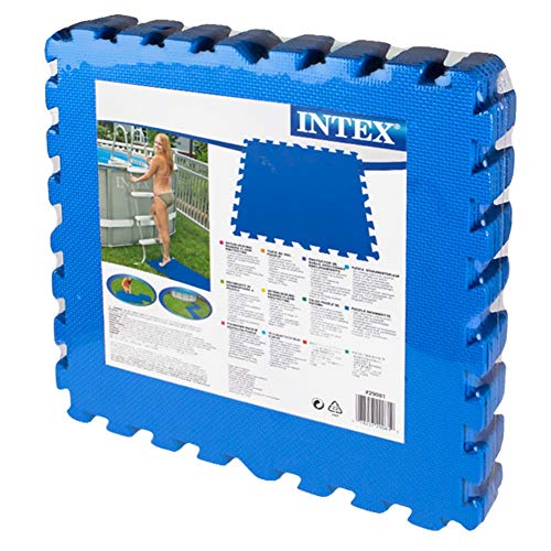 Intex 29081 - Protector suelo para piscinas 50 x 50 x 1 cm, 8 piezas