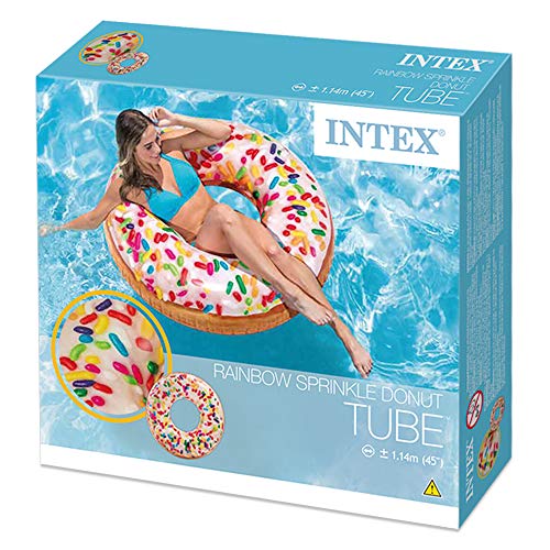 Intex 56263NP - Rueda hinchable Donut de colores 99cm x 25cm diámetro