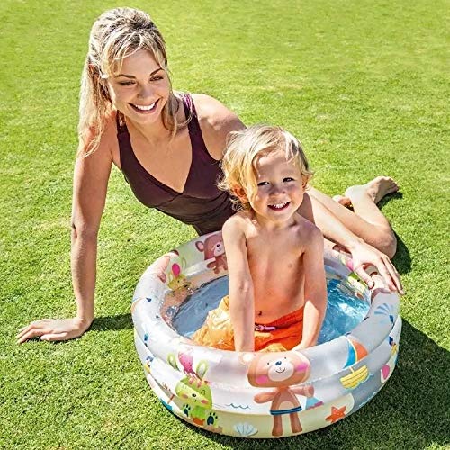 Intex 57106NP - Piscina hinchable colores con base hinchable 61 x 22 cm, 33 litros, 1 unidad [modelos surtidos]