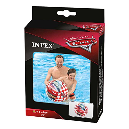 Intex 58053NP - Pelota hinchable Cars diámetro 61 cm, +3 años