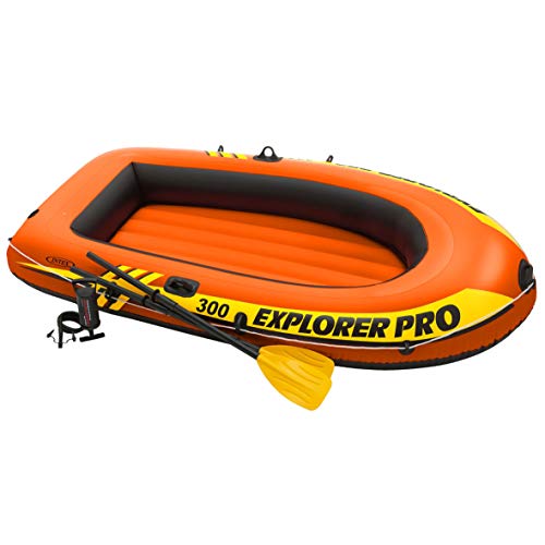 Intex 58358NP - Barca hinchable Explorer Pro 300 con remos e hinchador 244 x 117 x 36 cm