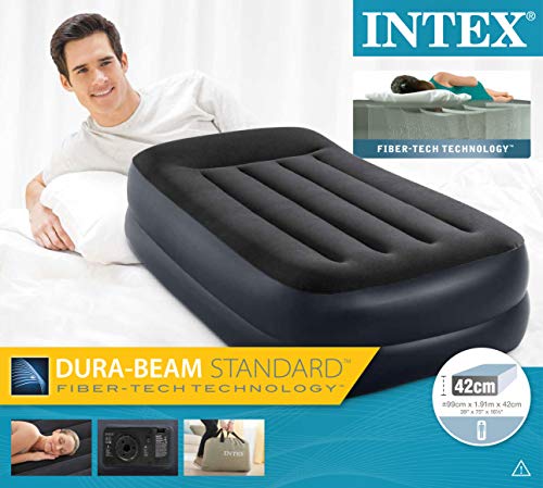 Intex 64122 - Colchón hinchable Dura-Beam Standard Pillow Rest 99 x 191 x 42 cm