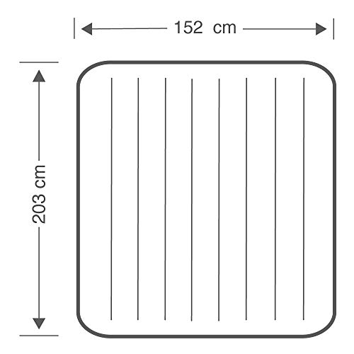 Intex 64765 - Cama de aire Dura Beam Standard Classic Downy, 152 x 203 x 25 cm