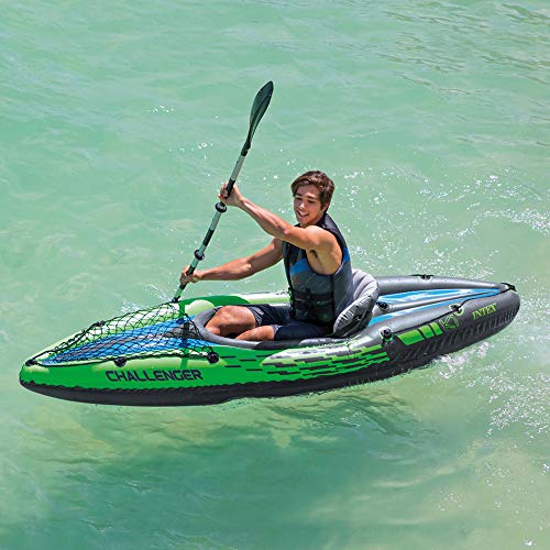 Intex 68305NP - Kayak hinchable Challenger K1 con un remo 274 x 76 x 33 cm