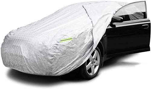 INTEY Funda para Coche, Funda Exterior del Coche, Anti-UV con Apertura Lateral, ebillas Cortavientos Ajustables, Resistente a excrementos de Paloma (4,8x1,75x1,2M)