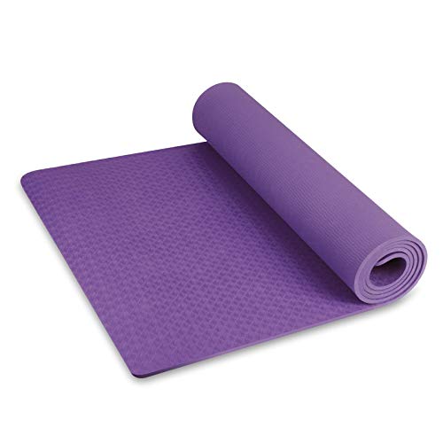 INTEY Tappetino Yoga Antiscivolo in TPE,Tappetino Fitness per Pilates e Ginnastica,Tappetino Yoga Ecologico 100%,Tappetino Fitness Spesso Resistente al Sudore,con Tracolla 180×60×0,7 cm