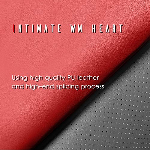 IntimaTe WM Heart Gaming Silla, Silla Oficina, Silla de Escritorio Giratoria y Ergonómica, Silla Ejecutiva de Espalda Alta PU, Apoyabrazos Ajustables y Mecanismo de Inclinación (Rojo & Gris)