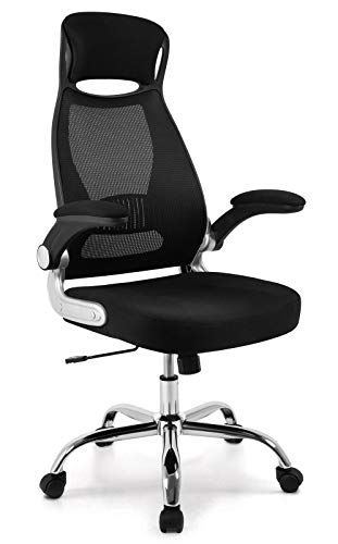 IntimaTe WM Heart Silla de Oficina giratoria con Respaldo Alto, ergonómica, inclinación, reposabrazos Plegables, Color Negro N03C IntimaTe WM Heart Silla de Oficina giratoria con Respaldo Alto, ergonómica, inclinación, reposabrazos Plegables, Color Negro N03C