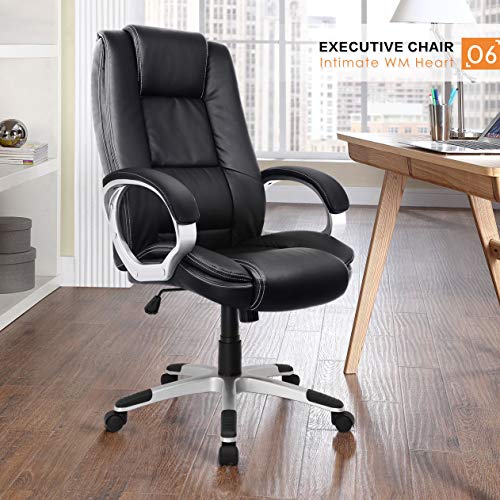 IntimaTe WM Heart Silla Oficina, Ergonómica Silla con Alto Respaldo, Silla Computadora Ajustable, Giratoria Silla 360 Grados, PU Negro (Negro) IntimaTe WM Heart Silla Oficina, Ergonómica Silla con Alto Respaldo, Silla Computadora Ajustable, Giratoria Silla 360 Grados, PU Negro (Negro)