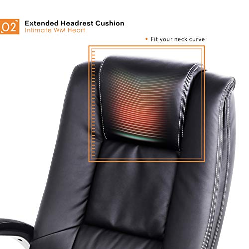 IntimaTe WM Heart Silla Oficina, Ergonómica Silla con Alto Respaldo, Silla Computadora Ajustable, Giratoria Silla 360 Grados, PU Negro (Negro) IntimaTe WM Heart Silla Oficina, Ergonómica Silla con Alto Respaldo, Silla Computadora Ajustable, Giratoria Silla 360 Grados, PU Negro (Negro)