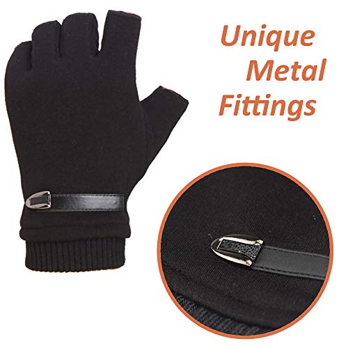 INTVN Guantes de Invierno sin Dedos 2 Pares Guantes sin Dedos Hombre Unisex Hombre Mujer(Negro y Gris) INTVN Guantes de Invierno sin Dedos 2 Pares Guantes sin Dedos Hombre Unisex Hombre Mujer(Negro y Gris)