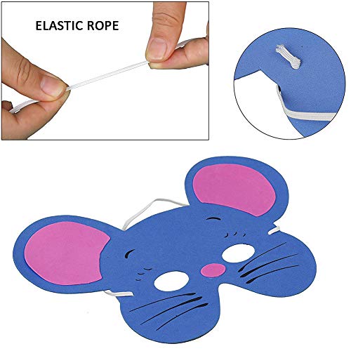 INTVN Mascarilla Animal, EVA Animal Masks Máscara de Cosplay Máscaras de Fiesta para Niños Fiesta de Cumpleaños, Navidad, Halloween, 24 Piezas INTVN Mascarilla Animal, EVA Animal Masks Máscara de Cosplay Máscaras de Fiesta para Niños Fiesta de Cumpleaños, Navidad, Halloween, 24 Piezas