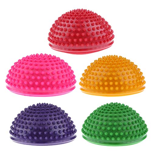 Inzopo 5 piezas de yoga media bola equilibrio entrenador estilo erizo pies de masaje/mejorar el equilibrio Inzopo 5 piezas de yoga media bola equilibrio entrenador estilo erizo pies de masaje/mejorar el equilibrio