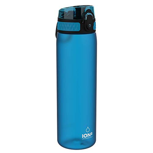 Ion8 Botella Agua Sin Fugas, Sin BPA, 600ml, Azul